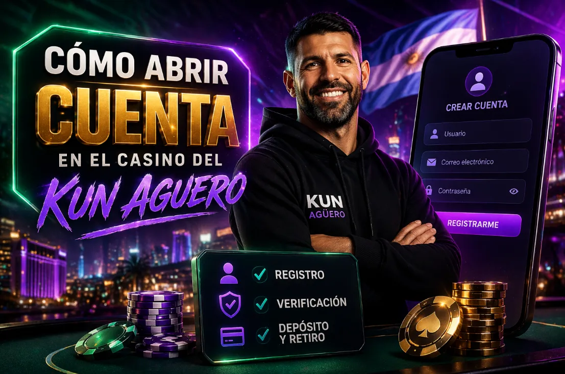 Cómo abrir cuenta en el casino del Kun Aguero